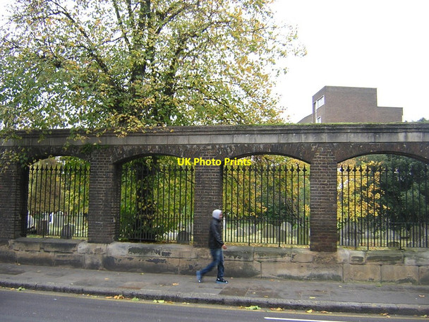 Photo 6"x4" Brompton Road: wall of West Brompton Cemetery Kensington\/TQ2579 c2012