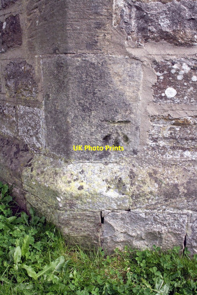 Photo 6"x4" Benchmark on tower at Gallowgate entrance to former barracks Richmond\/NZ1701 c2012