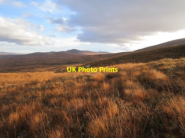 Photo 6"x4" Moorland north of Moruisg Allt Gharagain c2012