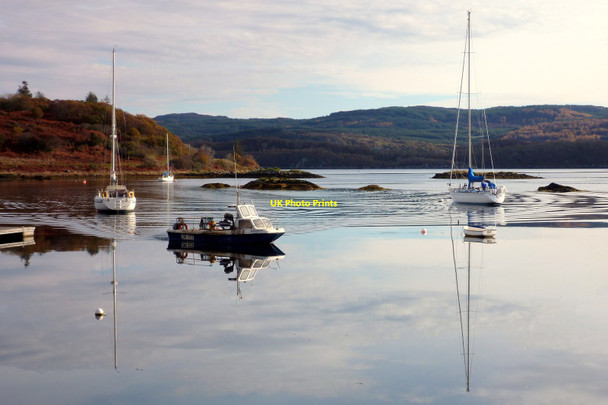 Photo 6"x4" The harbour at Tayvallich Kintallan c2012