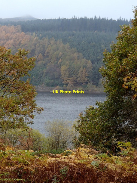 Photo 6"x4" Glimpse of Ladybower Reservoir in autumn Ashopton c2012