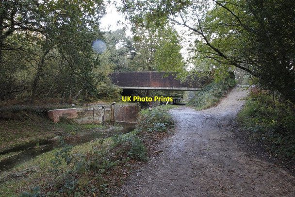 Photo 6"x4" Curzon bridge and lock Pirbright Camp c2012