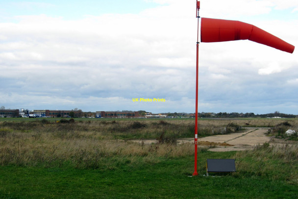 Photo 6"x4" Windsock at Cranfield Airfield Cranfield c2012