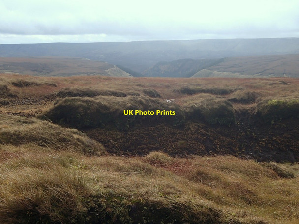 Photo 6"x4" Moorland southeast of Alport Low Crooked Clough c2012