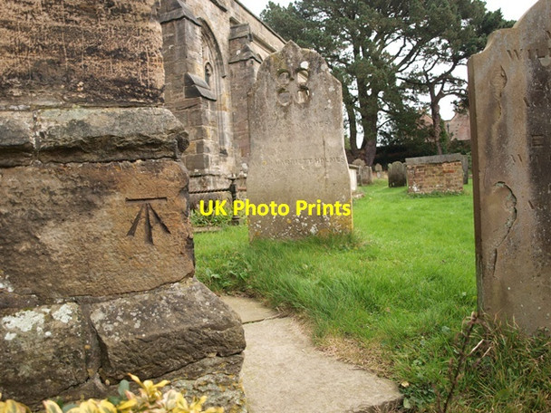 Photo 6"x4" The Bench Mark at Mayfield Church Coggins Mill c2012