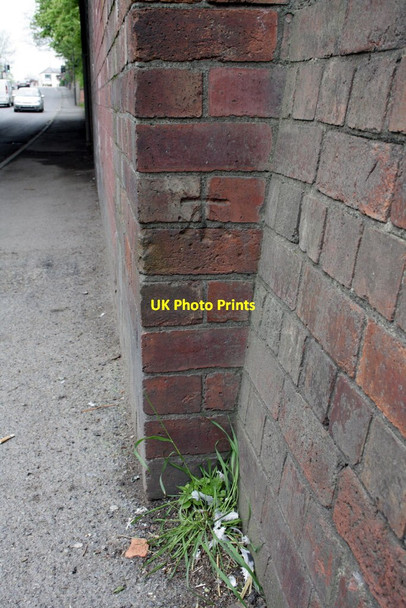 Photo 6"x4" Benchmark on Boroughbridge Road railway bridge Northallerton c2012