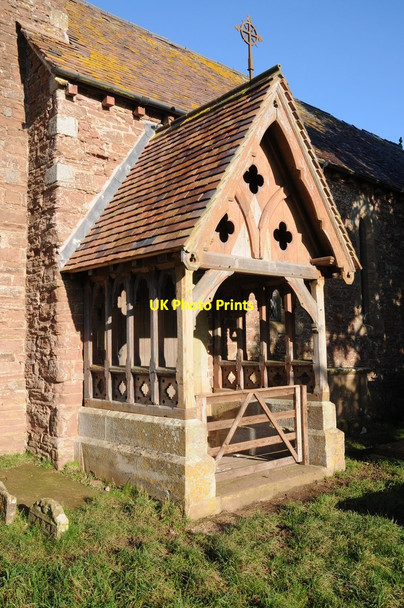 Photo 6"x4" Porch to Grendon Bishop church Grendon Bishop c2012