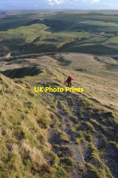 Photo 6"x4" Descending Mam Tor Barber Booth c2012