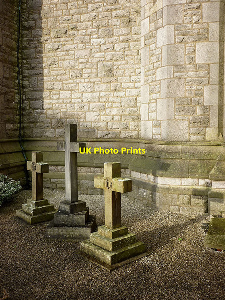 Photo 6"x4" Memorial crosses, St John's Church, Silverdale Elmslack c2012