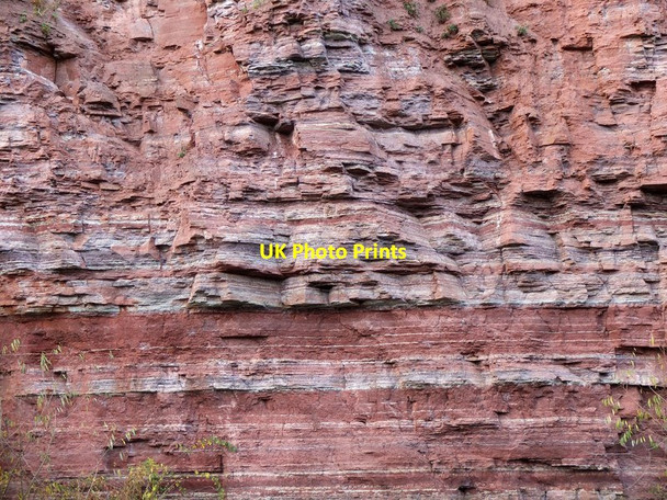 Photo 6"x4" Devonian sandstone cliff, Jedburgh Jedburgh c2012