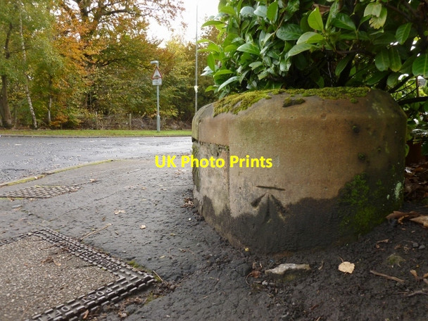 Photo 6"x4" Bench mark at end of Glenfield Road Paisley c2012