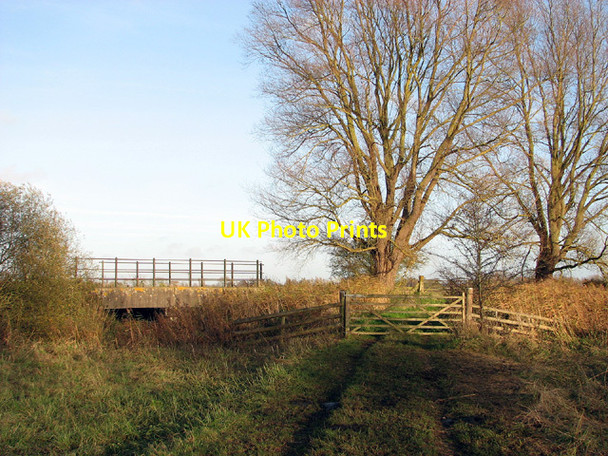 Photo 6"x4" Farm track and field gates Beccles c2012