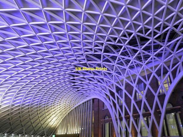 Photo 6"x4" Kings Cross concourse roof London c2012