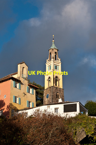 Photo 6"x4" Portmeirion - Government House, Watch House and Bell Tower  Porthmadog c2012