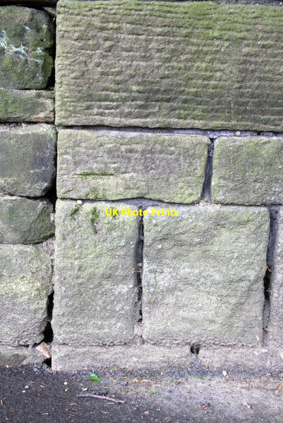 Photo 6"x4" Benchmark on gatepost of #13 West Lane Baildon c2012