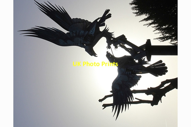Photo 6"x4" The Diamond Jubilee sculpture in silhouette Great Malvern c2012