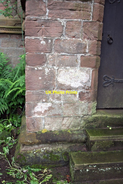 Photo 6"x4" Benchmark on the Priory Church Rottington c2012