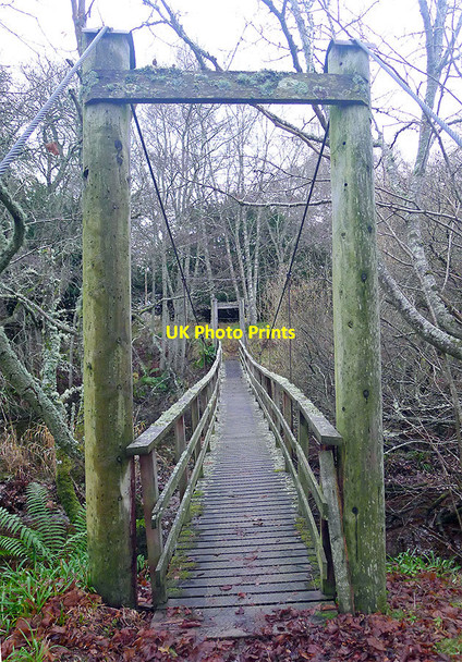 Photo 6"x4" Suspension Bridge on the Riverside Walk of the Brahan Estate Marybank\/NH4853 c2012