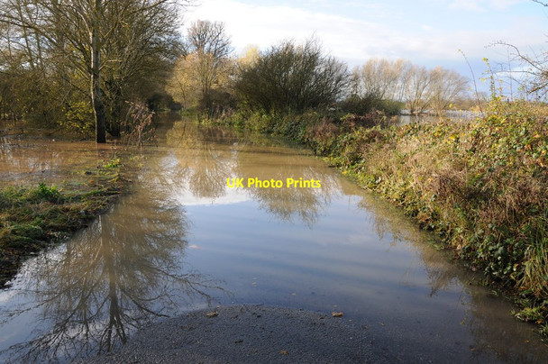 Photo 6"x4" Flooded Lower Lode Lane Tewkesbury c2012