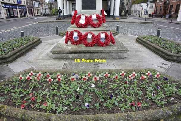 Photo 6"x4" Crosses in the flower bed Wallingford c2012