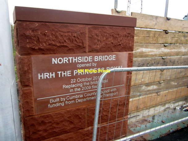Photo 6"x4" Plaque on Northside Bridge, Workington Workington c2012
