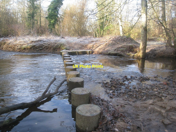 Photo 6"x4" Stepping stones over the Ridingmill Burn Broomhaugh c2012