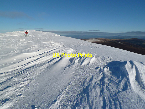 Photo 6"x4" Snow patterns on Skiddaw Millbeck\/NY2526 c2012