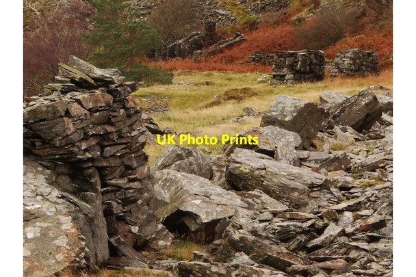 Photo 6"x4" Remains at Penrhyn Gwyn Slate Quarry Dolgellau c2012