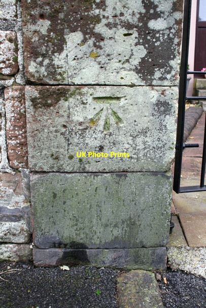 Photo 6"x4" Benchmark on gatepost of house on The Promenade Maryport\/NY0336 c2012