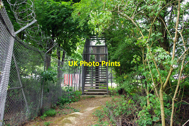 Photo 6"x4" Footbridge over airport car park road Lowfield Heath c2010