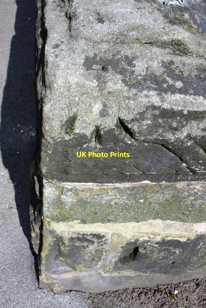 Photo 6"x4" Benchmark on wall of #38 Dragon Parade Harrogate c2012