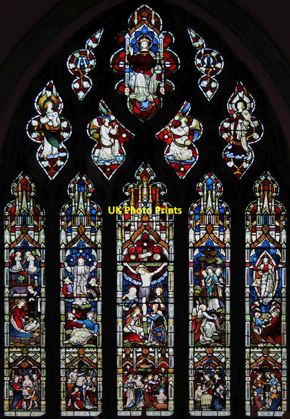 Photo 6"x4" St Mary, Barton Mills - Stained glass window Barton Mills c2012