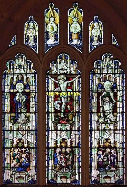 Photo 6"x4" St Mary, Church End, Hendon - Stained glass window Hendon\/TQ2389 c2012