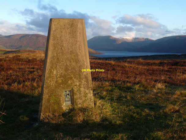 Photo 6"x4" Triangulation pillar above Port Bannatyne, Isle of Bute Rothesay c2012