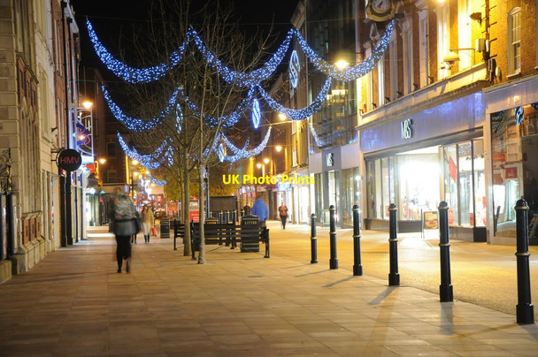 Photo 6"x4" Christmas lights on Worcester High Street 1 Worcester c2012
