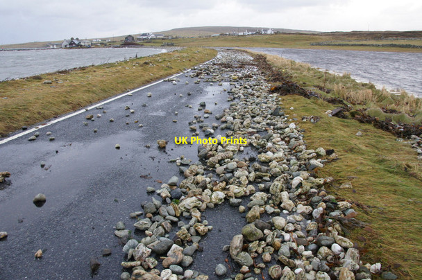 Photo 6"x4" Stones on the road at Uyeasound Uyeasound c2012