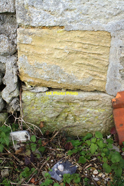 Photo 6"x4" Benchmark on barn at Manor Farm, Binsey Oxford\/SP5106 c2012