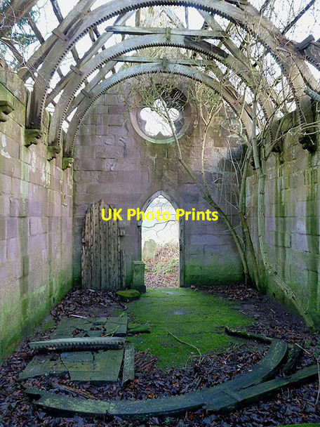 Photo 6"x4" Inside Fishwick Mortuary Chapel Horncliffe\/NT9249 c2012