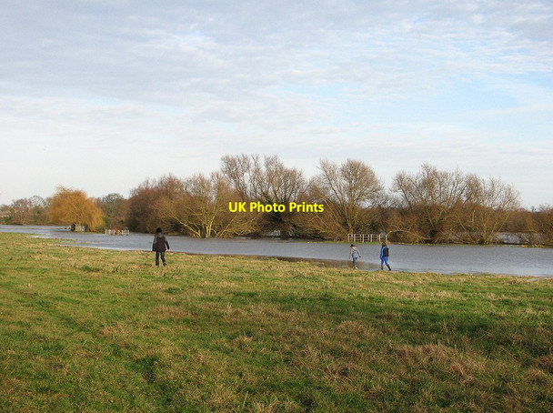 Photo 6"x4" Grantchester Meadows: enjoying the floods Grantchester c2012