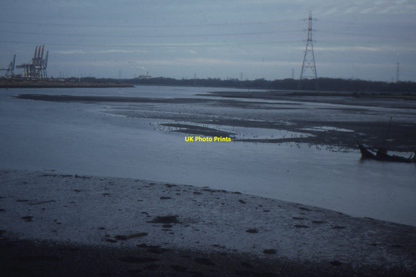 Photo 6"x4" Looking down the Test from the train, at Redbridge Totton c1994