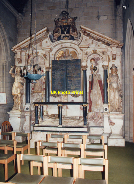 Photo 6"x4" St Peter, Edensor - Monument Edensor c1991