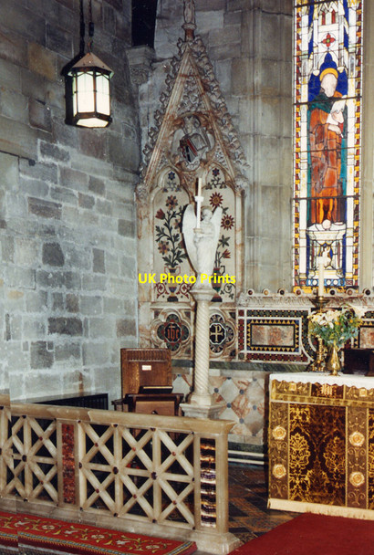 Photo 6"x4" All Saints, Mackworth - Sanctuary detail Mackworth\/SK3137 c1991