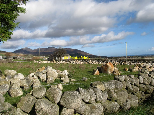 Photo 6"x4" Raw materials for stone walling on Sabbath Hill Annalong c2012