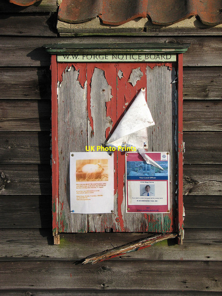 Photo 6"x4" Westley Waterless Forge notice board Westley Waterless c2012