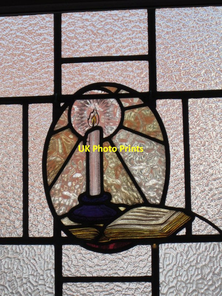 Photo 6"x4" One of the leaded windows at the Bispham Hotel Bispham c2012