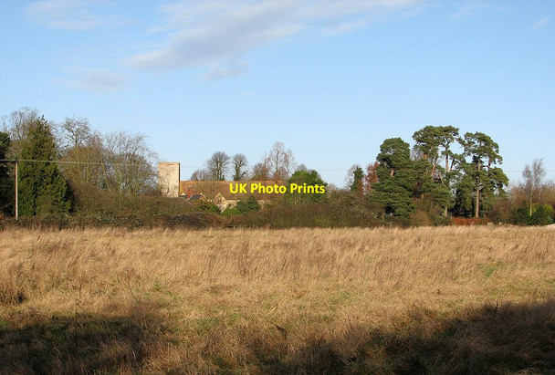Photo 6"x4" Over a field to Burrough Green Church Burrough Green c2012
