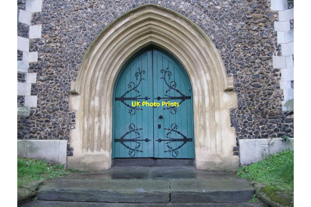 Photo 6"x4" Entrance to St Giles Reading c2012