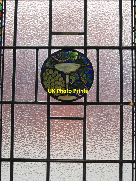Photo 6"x4" One of the leaded windows at the Bispham Hotel Bispham c2012