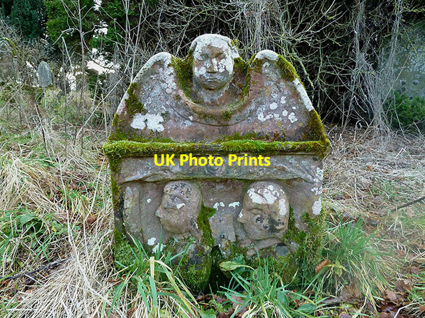 Photo 6"x4" A symbolic stone at Mertoun old parish graveyard Maxton\/NT6130 c2012