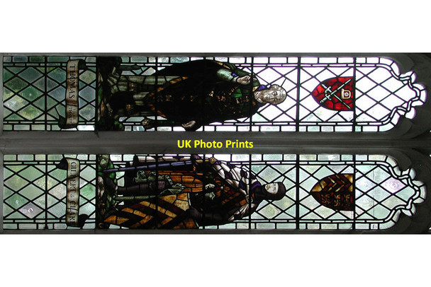 Photo 6"x4" St John the Baptist, Thaxted - Stained glass window Thaxted c2004